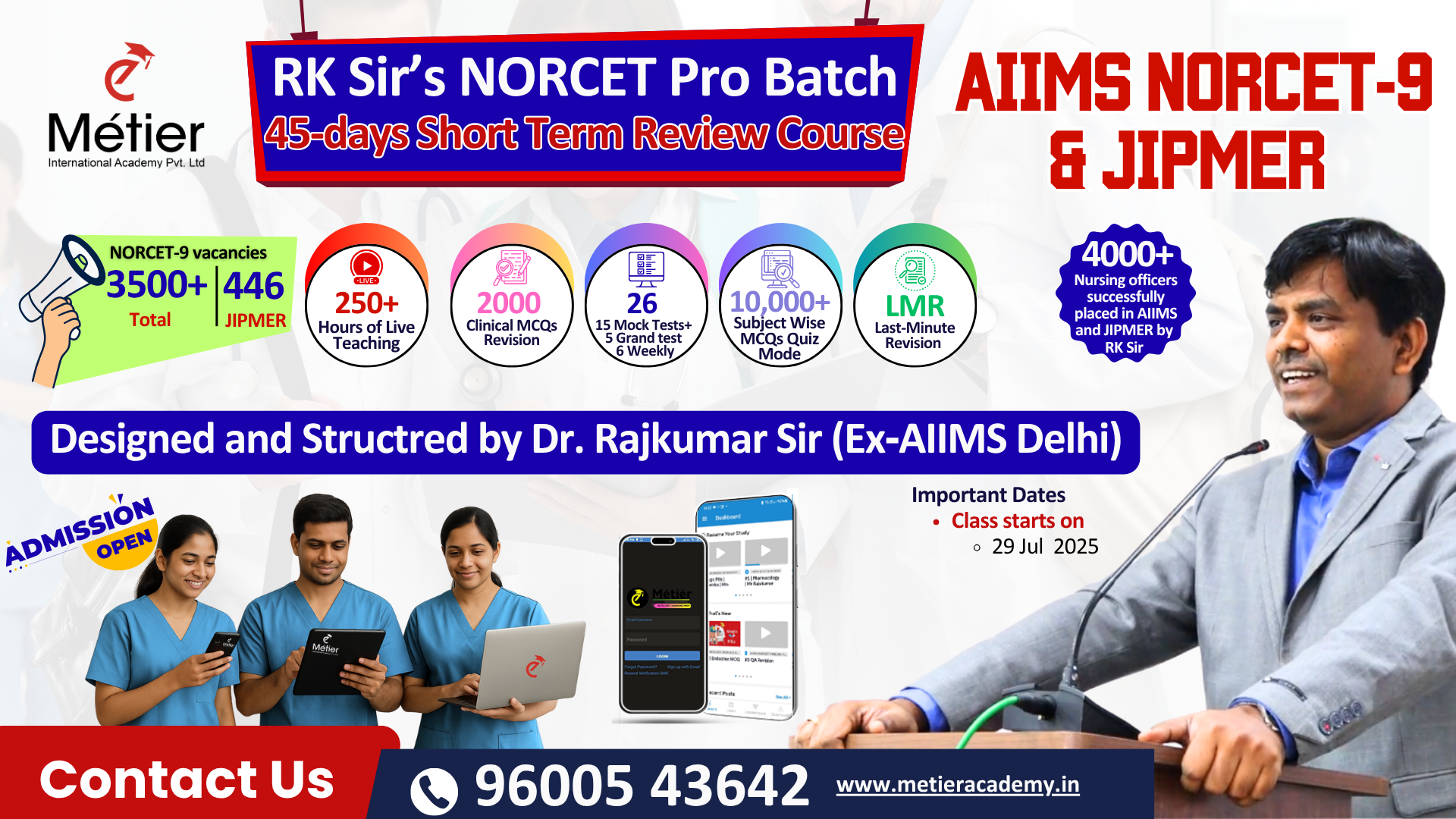 Admission Open – RK Sir’s NORCET-9 Pro Batch